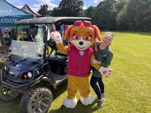 Flying Rescue Pup character visit