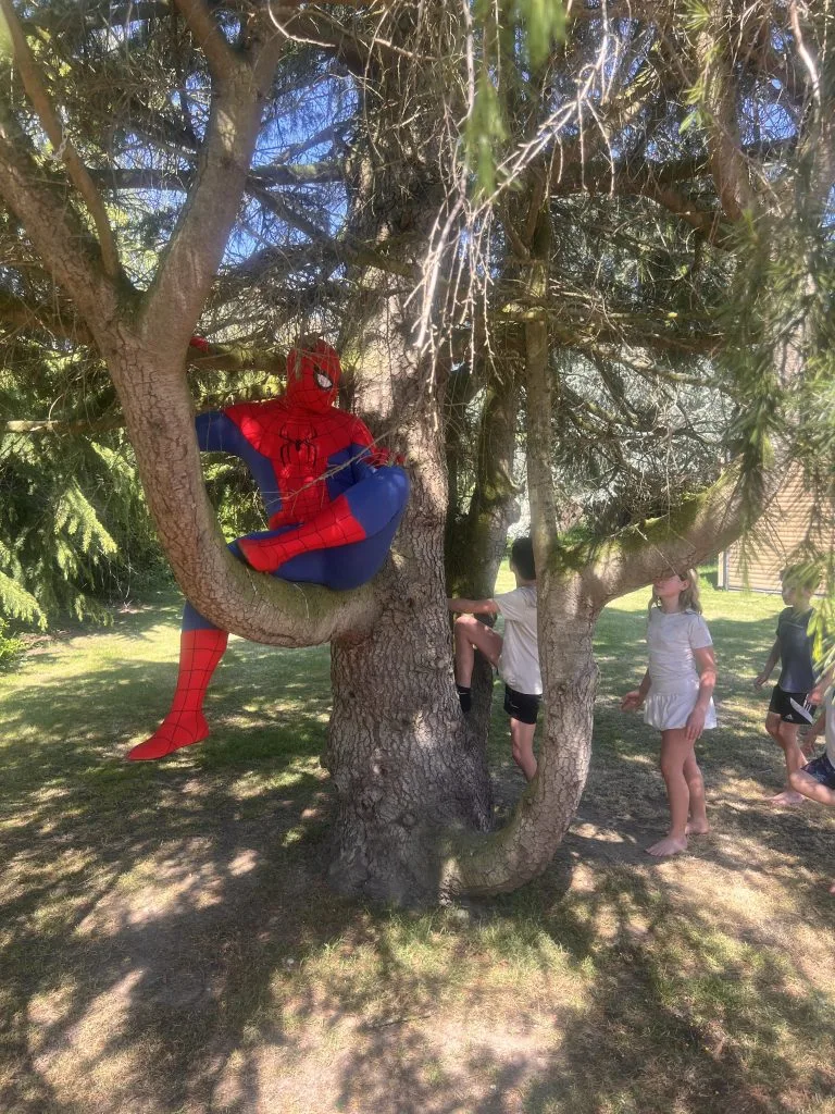 Book children's entertainment with a superhero party appearance