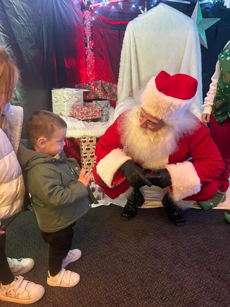 Authentic Santa visit with children