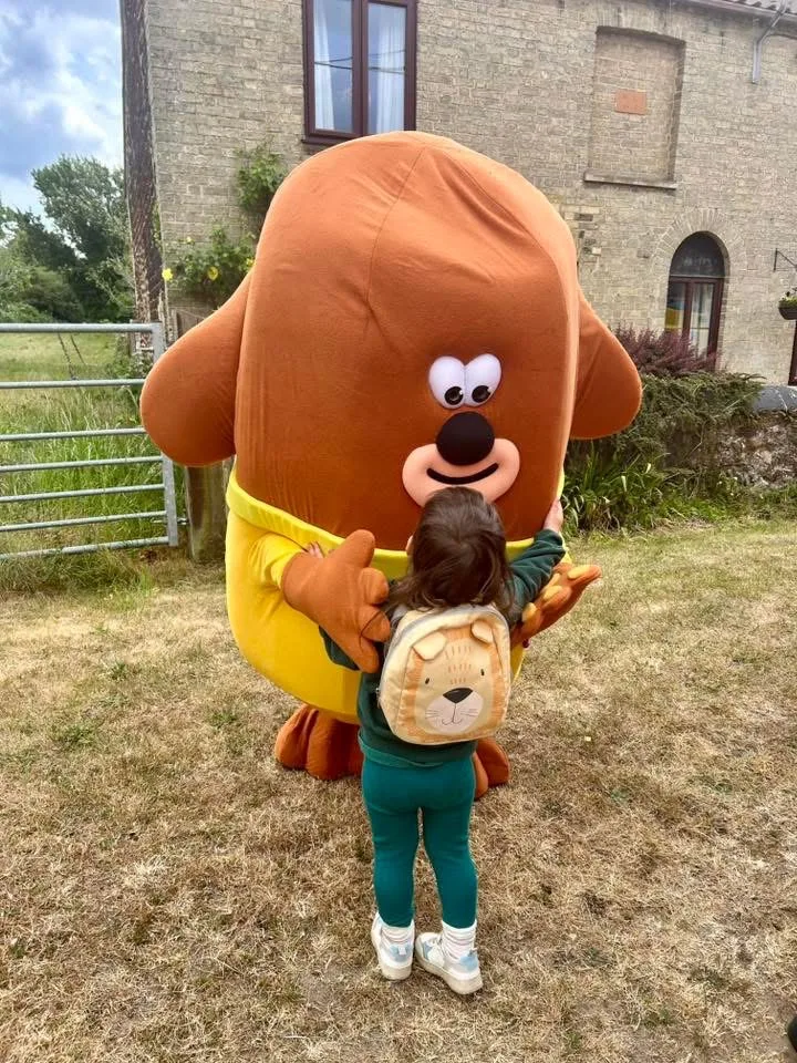 Friendly Scout Dog children's entertainment character visit